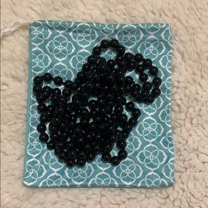 Long wrap bead necklace